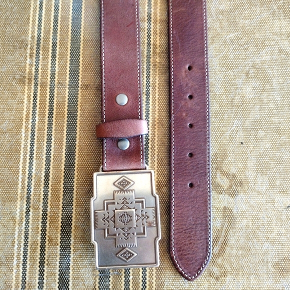 PENDLETON Chief Joseph Limited Edition Buckle and PEYOTE BIRD Western Belt 42 - Picture 8 of 10